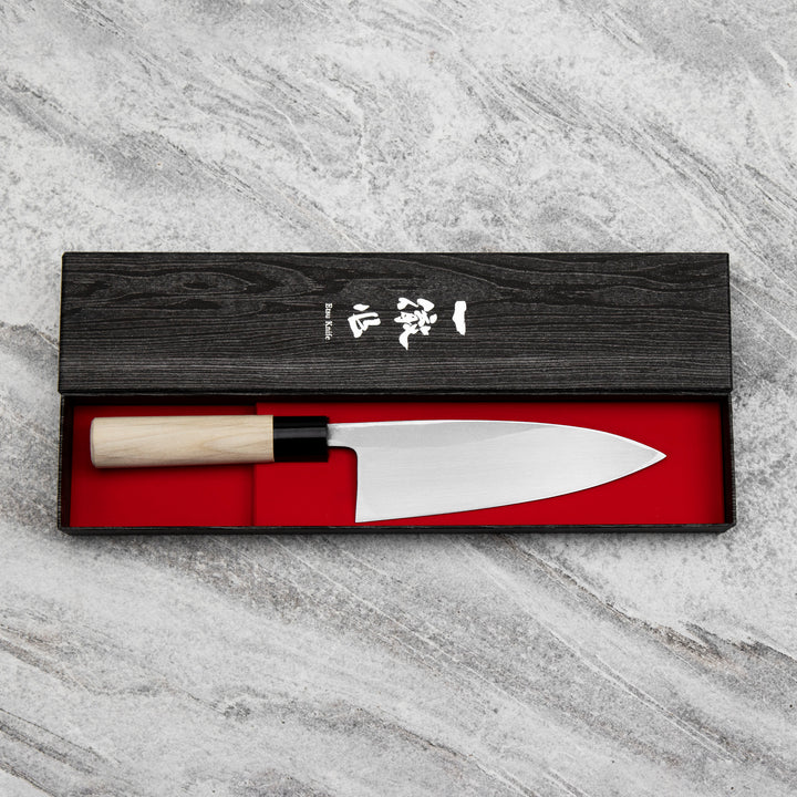Deba 16,5 cm Ittetsu Forge Black Shirogami#2 Left Handed