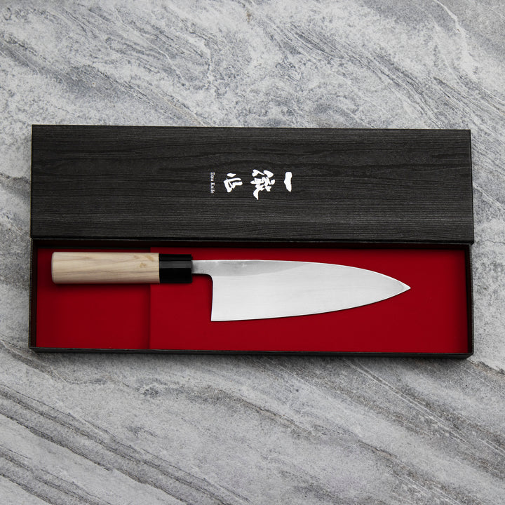 Deba 18 cm Ittetsu Forge Black Shirogami#2 Left Handed