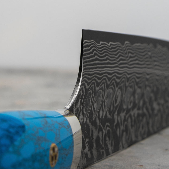 Gyuto 21 cm Yoshimi Kato Blue Turquoise SG2