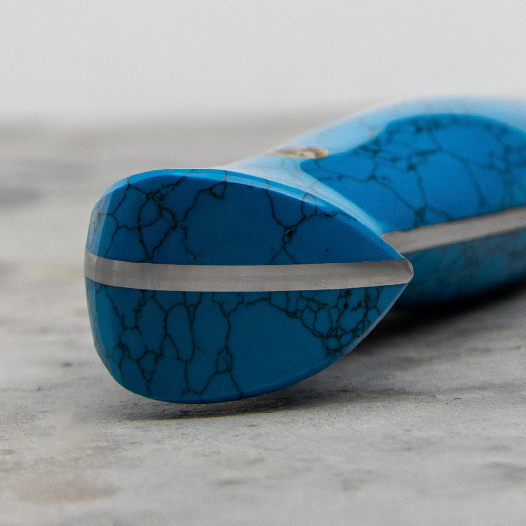 Gyuto 21 cm Yoshimi Kato Blue Turquoise SG2