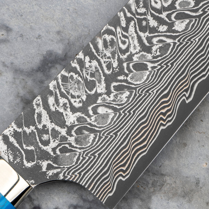 Gyuto 21 cm Yoshimi Kato Blue Turquoise SG2