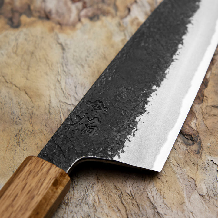 Gyuto 22,5 cm Sakai Takayuki Homura Guren Kurouchi Aogami#2/Iron