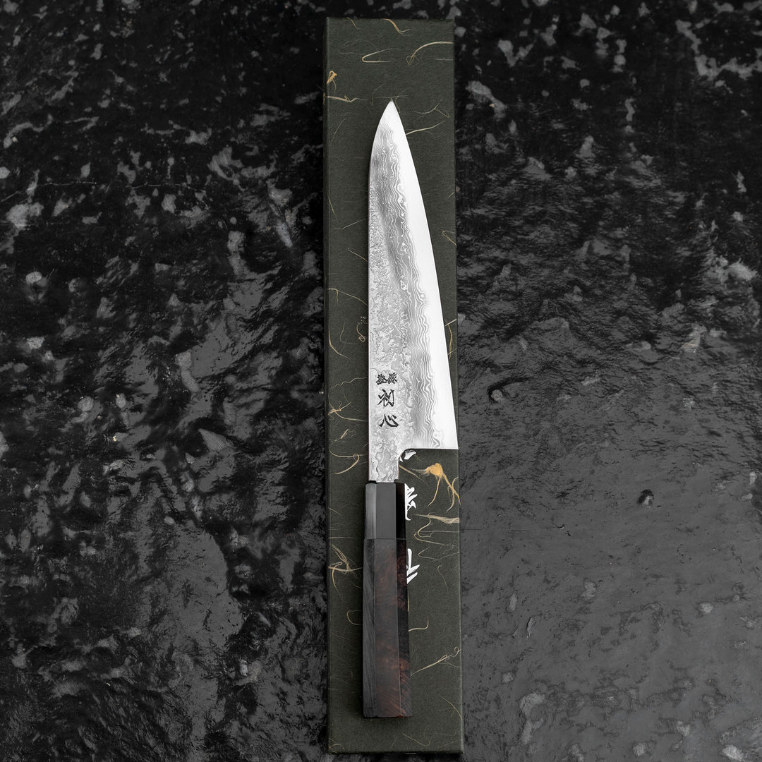 Gyuto 23 cm Yoshihide Masuda Aogami#1/Iron Damascus