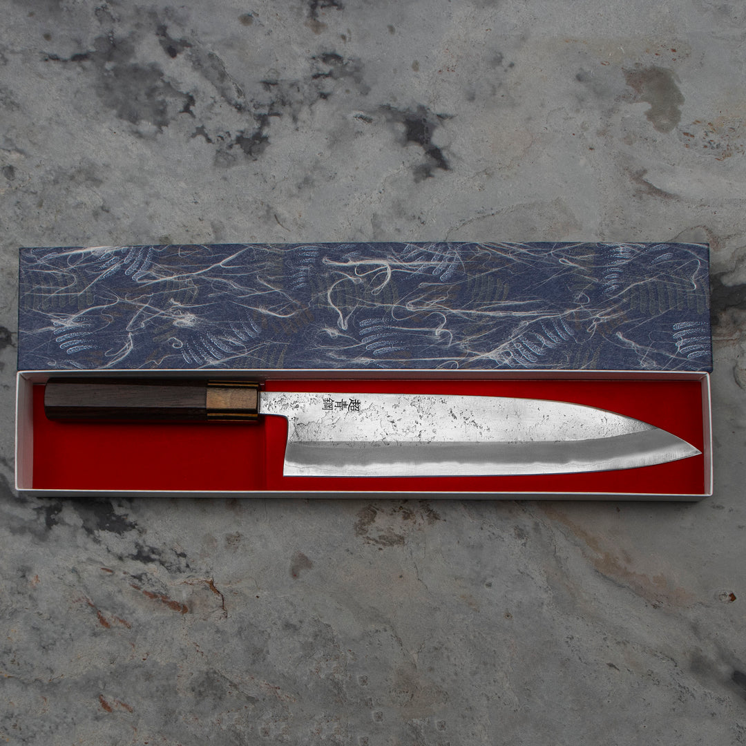 Gyuto 24 cm Motokyuuichi Hamono Nashiji Aogami Super
