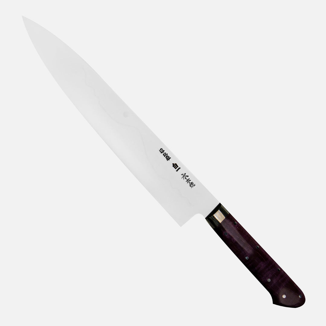 Gyuto 24 cm Sakai Takayuki Gallery Honyaki Fuji Purple Shirogami#1