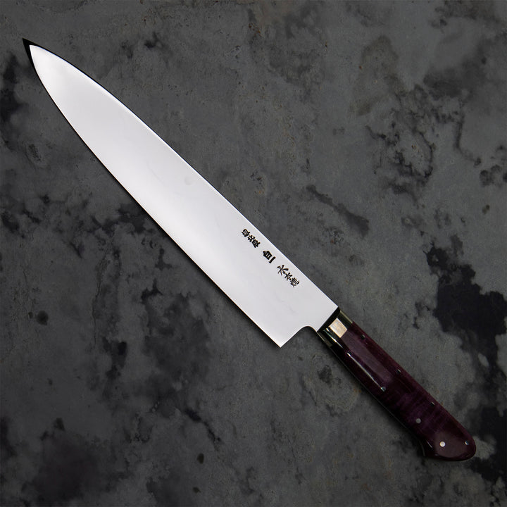 Gyuto 24 cm Sakai Takayuki Gallery Honyaki Fuji Purple Shirogami#1