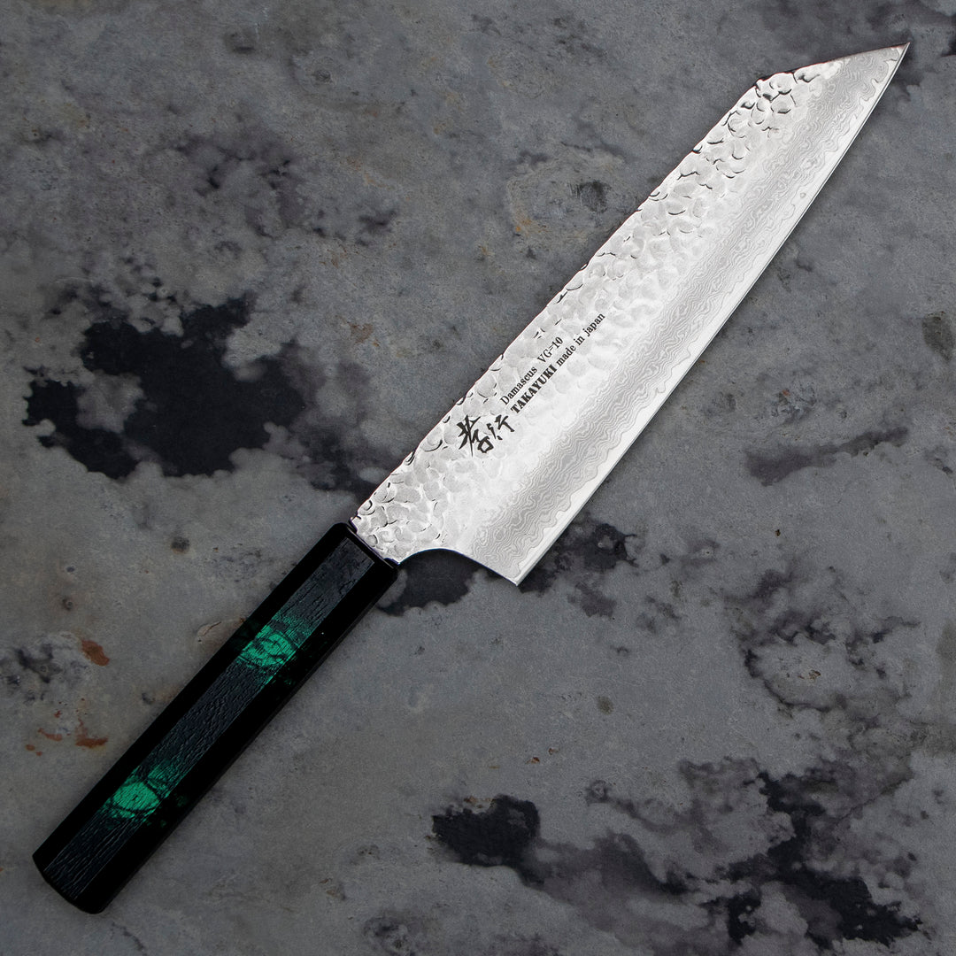 Kengata 19 cm Sakai Takayuki Nanairo Green VG-10 Damascus