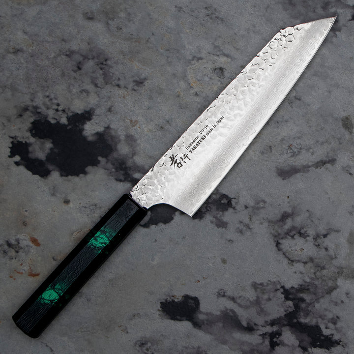 Kengata 19 cm Sakai Takayuki Nanairo Green VG-10 Damascus