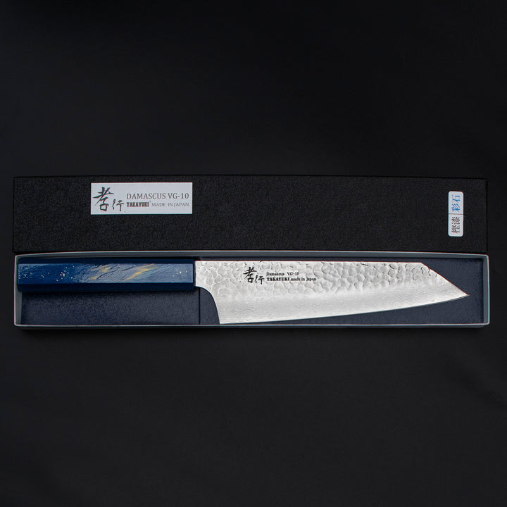 Kengata 19 cm Sakai Takayuki Urushi Saiseki VG-10 Damascus