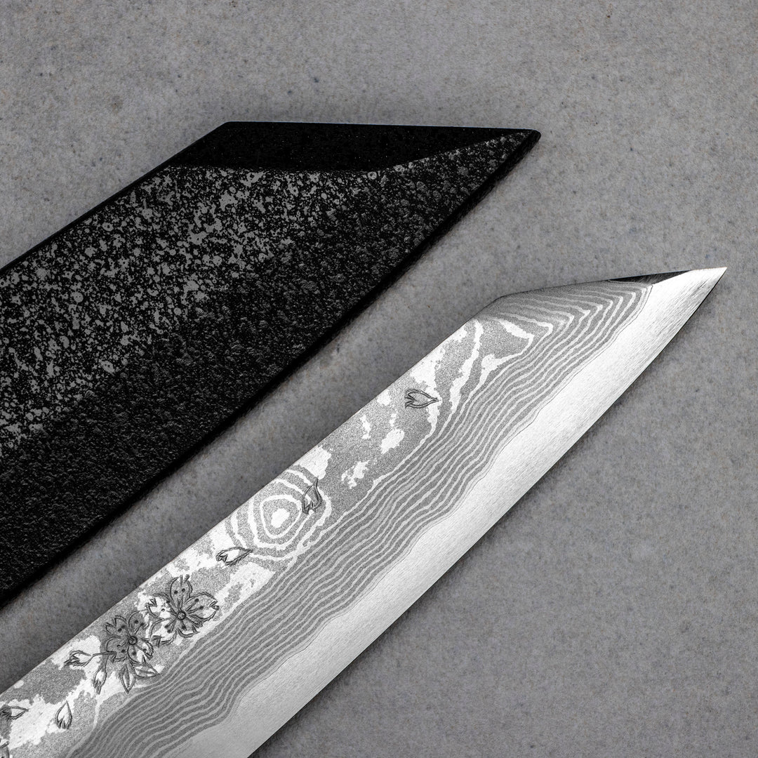 Kengata Yanagiba 27 cm Sakai Takayuki Hanafubuki Silver#3 Damascus