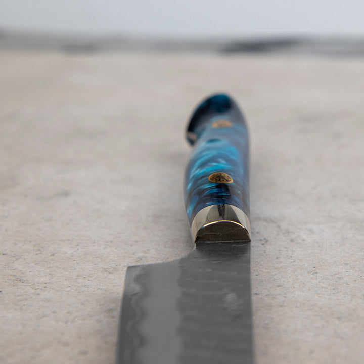 Kiritsuke Petty 15 cm Nigara Hamono SG2 Turquoise Limited