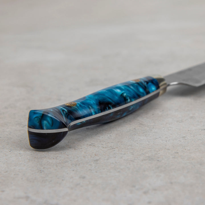 Kiritsuke Petty 15 cm Nigara Hamono SG2 Turquoise Limited