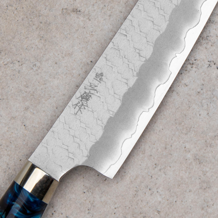 Kiritsuke Petty 15 cm Nigara Hamono SG2 Turquoise Limited