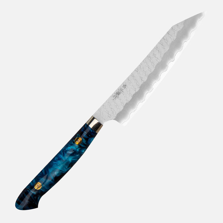 Kiritsuke Petty 15 cm Nigara Hamono SG2 Turquoise Limited
