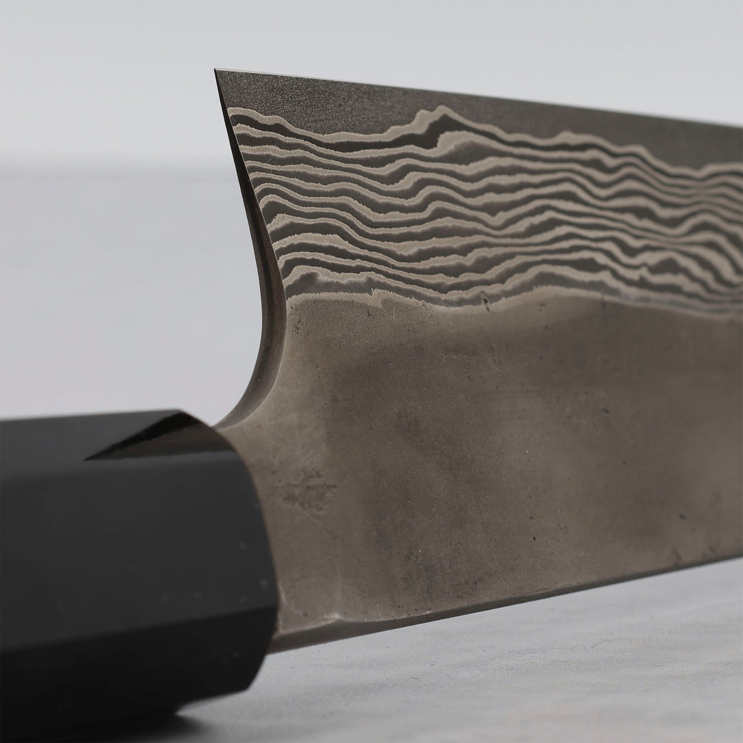 Kiritsuke Gyuto 21 cm Nigara Hamono Silver#3 Etching Damascus