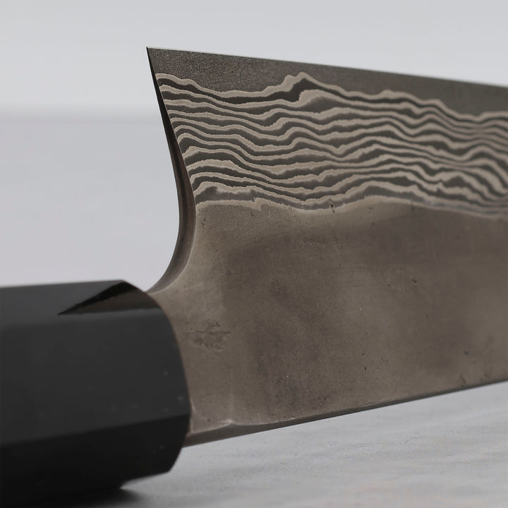 Kiritsuke Gyuto 21 cm Nigara Hamono Silver#3 Etching Damascus