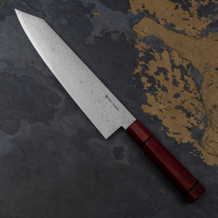 Kiritsuke Gyuto 21 cm Seki Kanetsune Minamo-kaze ZA-18 Damascus