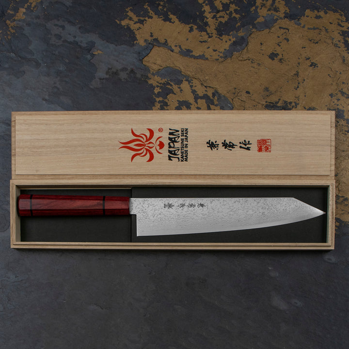 Kiritsuke Gyuto 21 cm Seki Kanetsune Minamo-kaze ZA-18 Damascus