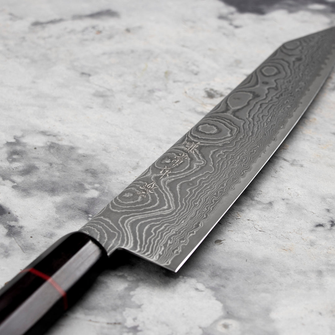 Kiritsuke Gyuto 21 cm Seki Kanetsune Namishibuki SG-2 Damscus