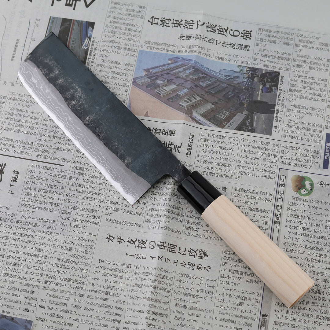 Nakiri 16,5 cm Seki Kanetsune Shirogami#2/Iron