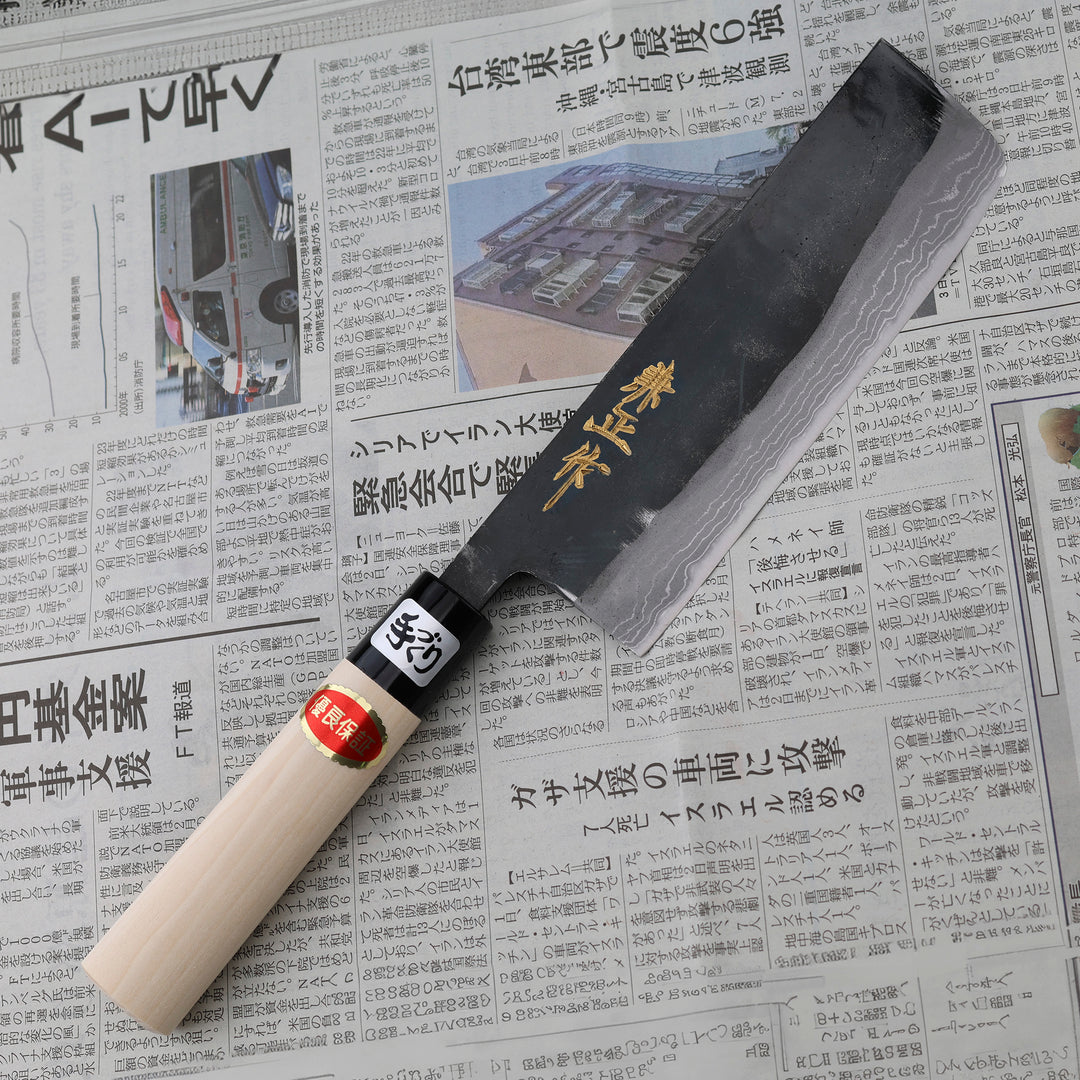 Nakiri 16,5 cm Seki Kanetsune Shirogami#2/Iron