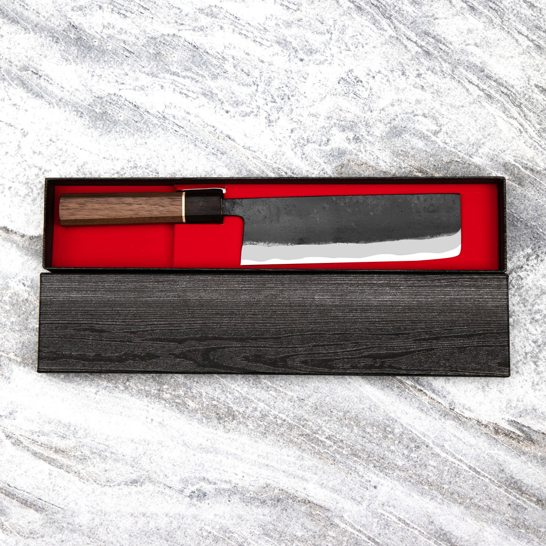 Nakiri 17 cm Daisuke Nishida Shirogami#1/Iron