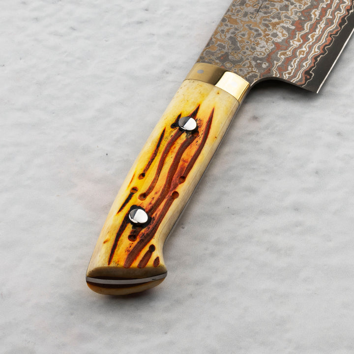 Nakiri 17 cm Takeshi Saji Colored Damascus VG-10 Nashiji