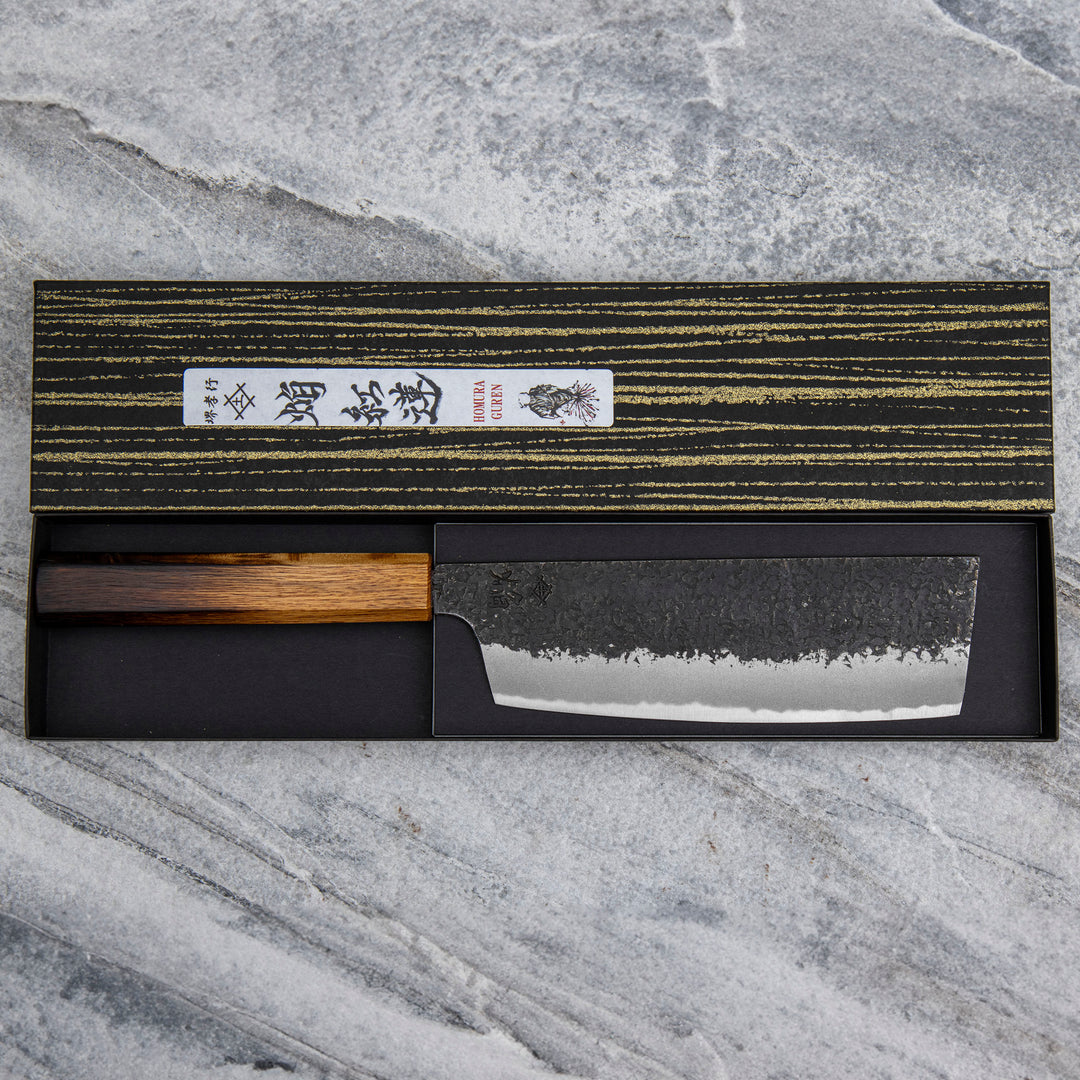 Nakiri 18 cm Sakai Takayuki Homura Guren Kurouchi Aogami#2/Iron