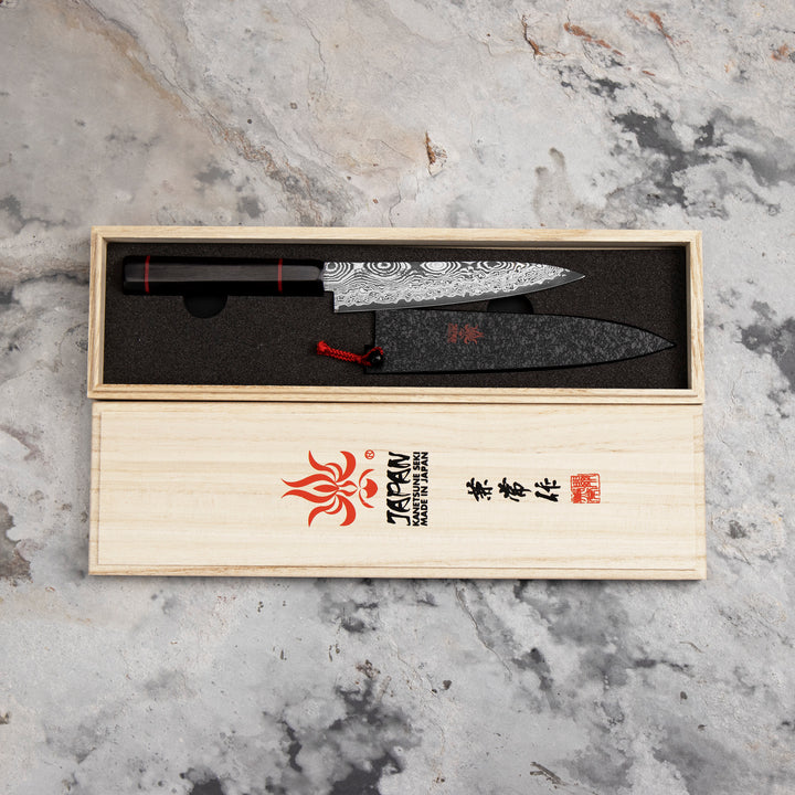 Petty 13,5 cm Seki Kanetsune Namishibuki SG-2 Damscus