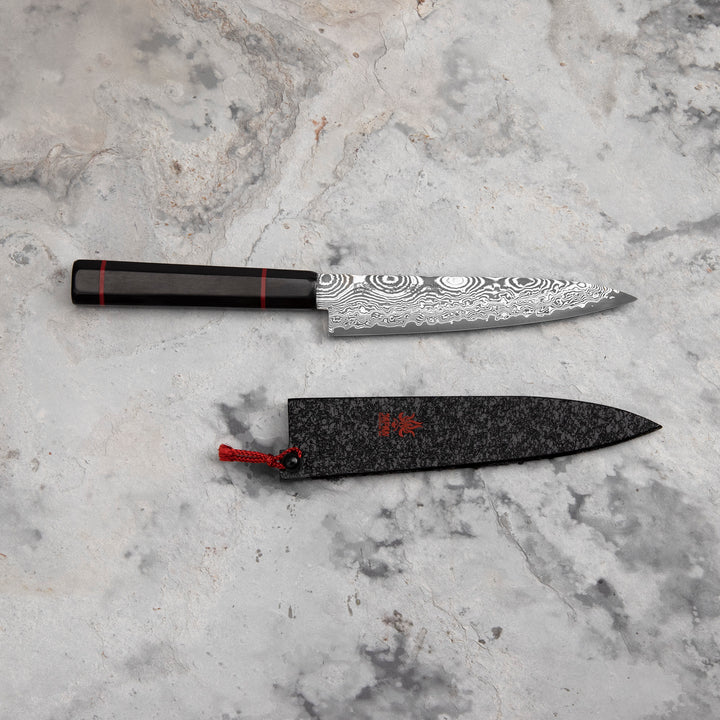 Petty 13,5 cm Seki Kanetsune Namishibuki SG-2 Damscus