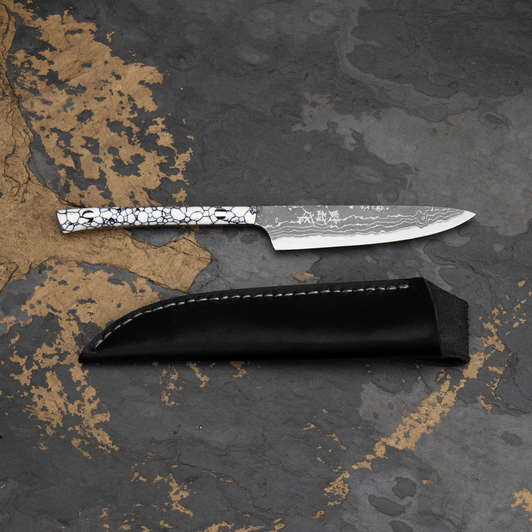 Ryo Nomura Shirogami#2 Damascus Petty White 11,5 cm