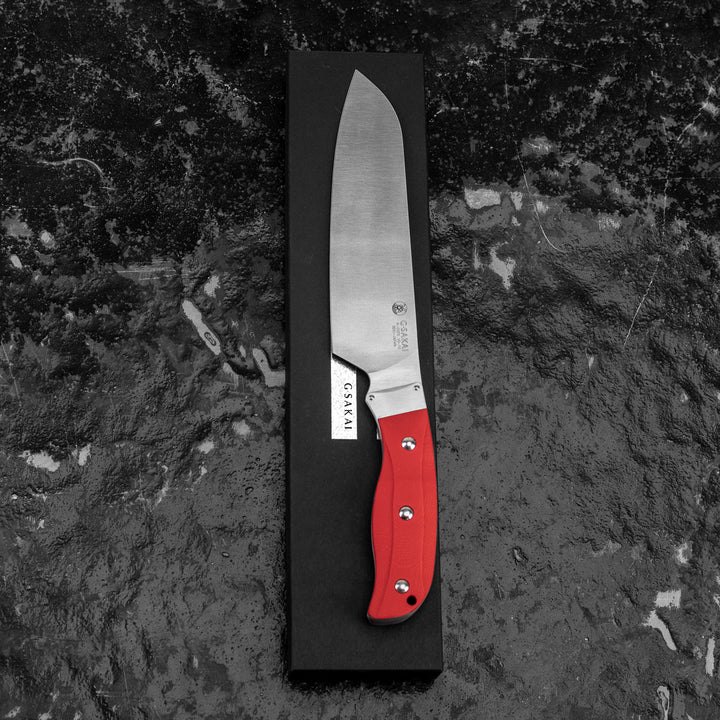 Santoku 16,5 cm G- Sakai G10 Red VG-10