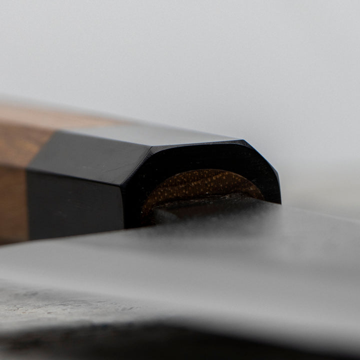 Santoku 16,5 cm Yoshikane Shirogami#2/SS Nashiji