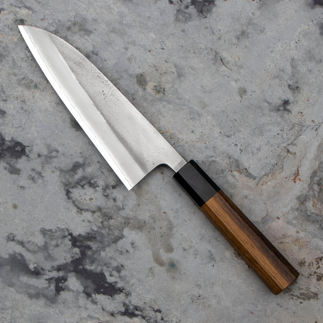 Santoku 16,5 cm Yoshikane Shirogami#2/SS Nashiji