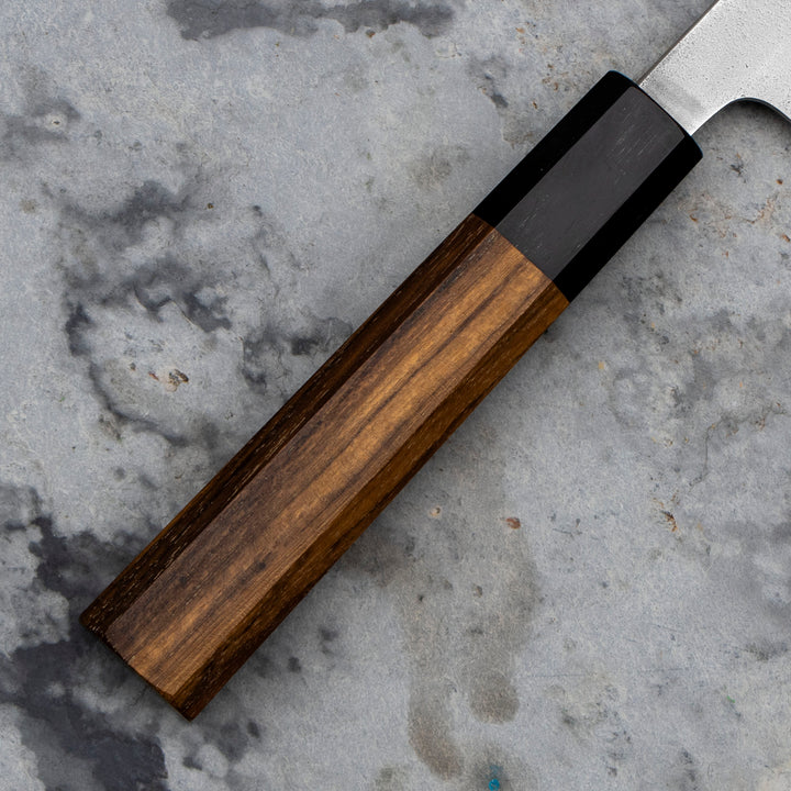 Santoku 16,5 cm Yoshikane Shirogami#2/SS Nashiji