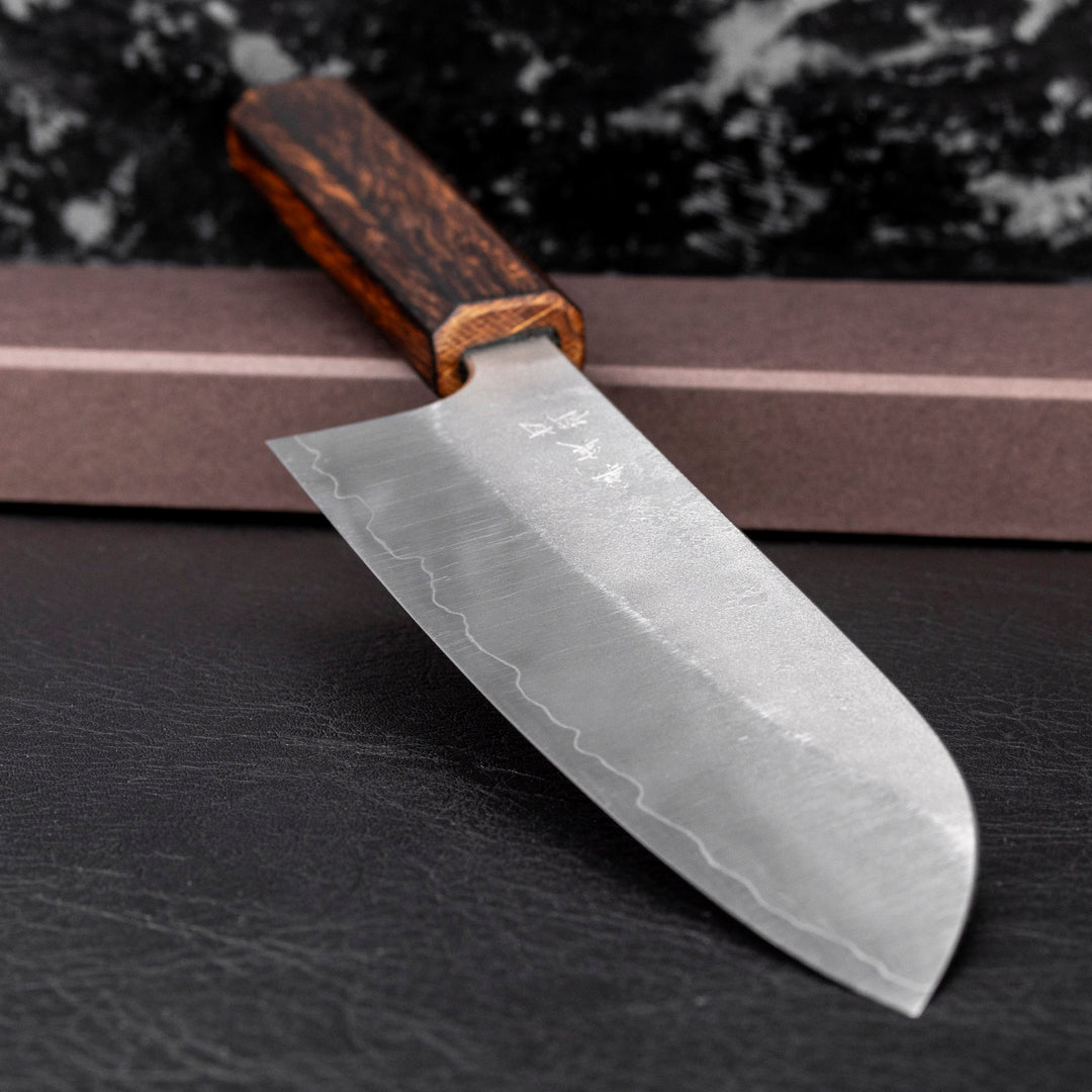 Santoku 17 cm Yoshimi Kato Nashiji Ginsan/SS