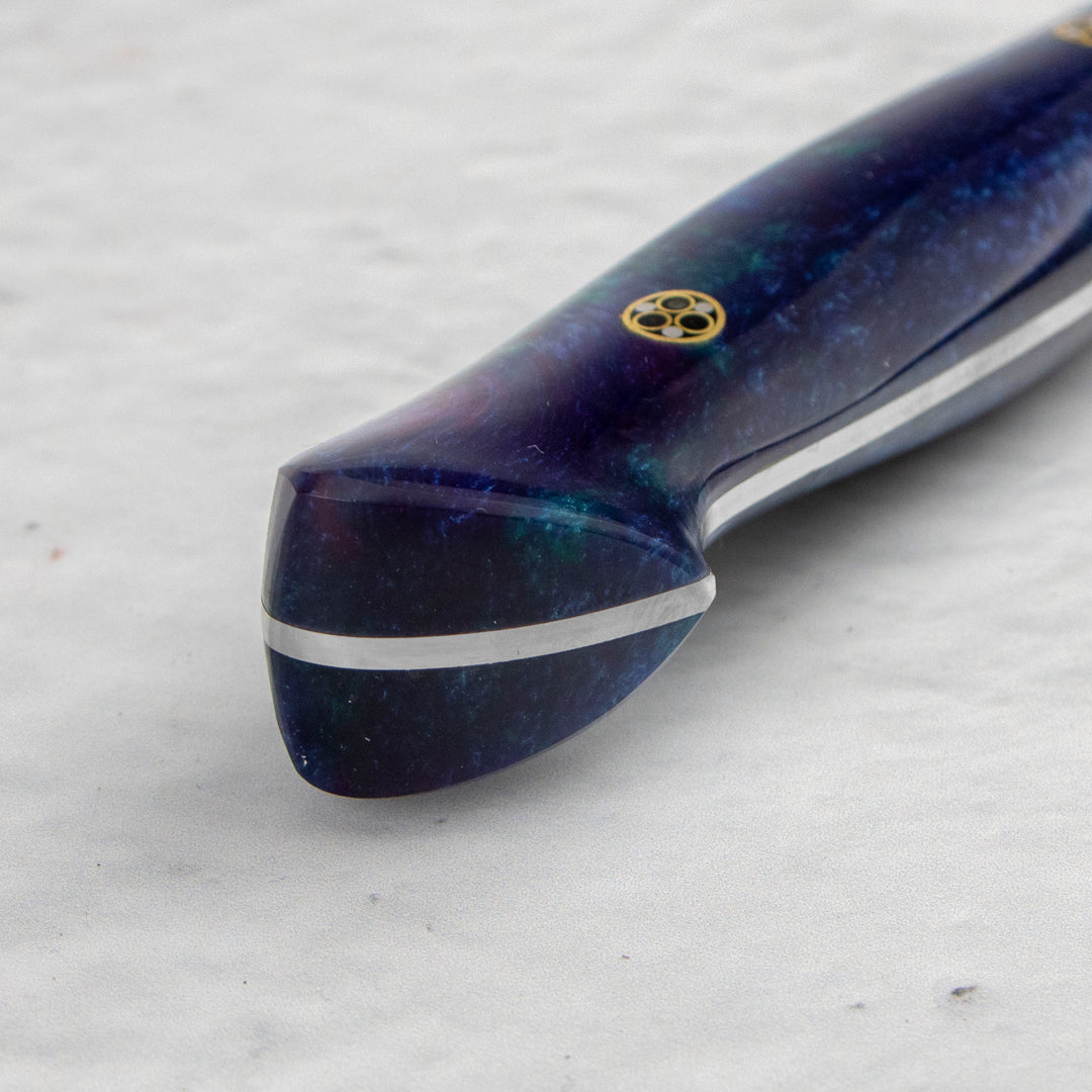 Santoku 18 cm Nigara Hamono SG2 Blue  Kurouchi Limited