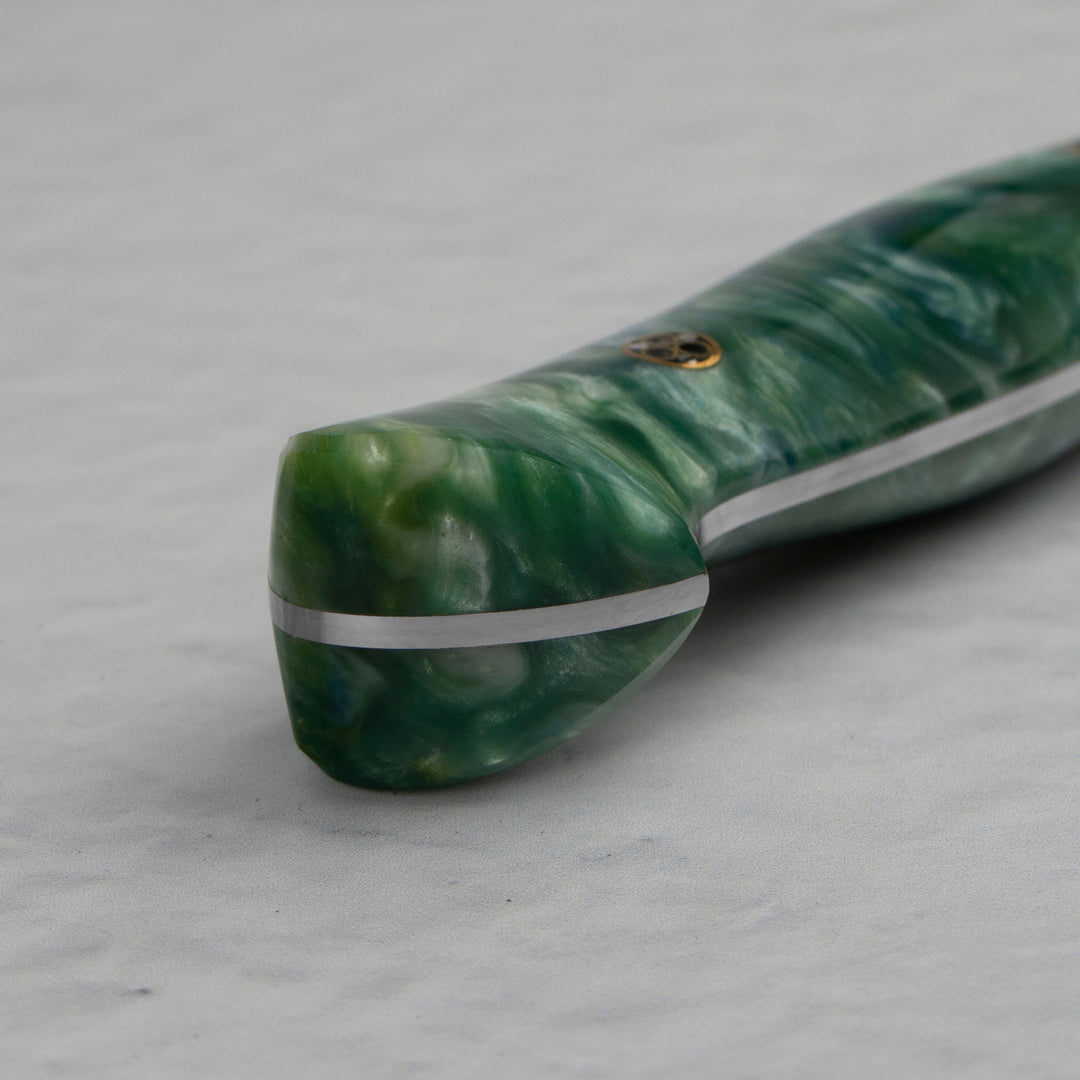 Santoku 18 cm Nigara Hamono SG2 Green Kurouchi Limited