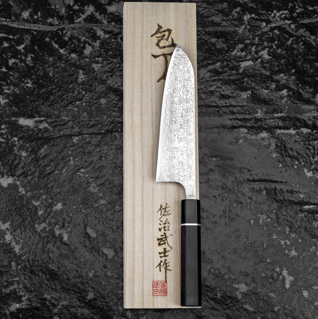 Santoku 18 cm Takeshi Saji ME R-2 Damascus