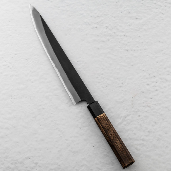 Sujihiki 24 cm Mutsumi Hinoura Shirogami#2/Iron