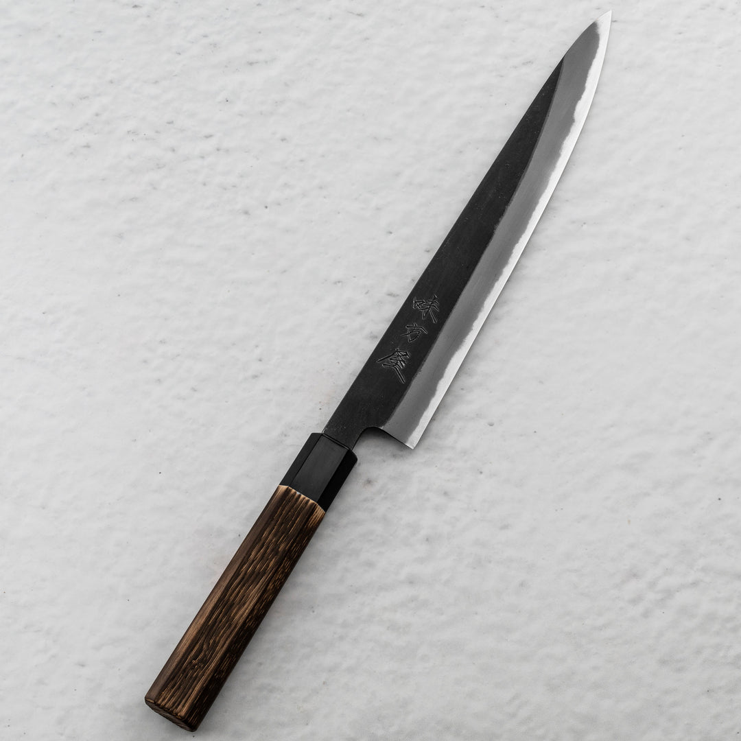 Sujihiki 24 cm Mutsumi Hinoura Shirogami#2/Iron