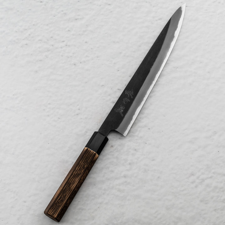 Sujihiki 24 cm Mutsumi Hinoura Shirogami#2/Iron