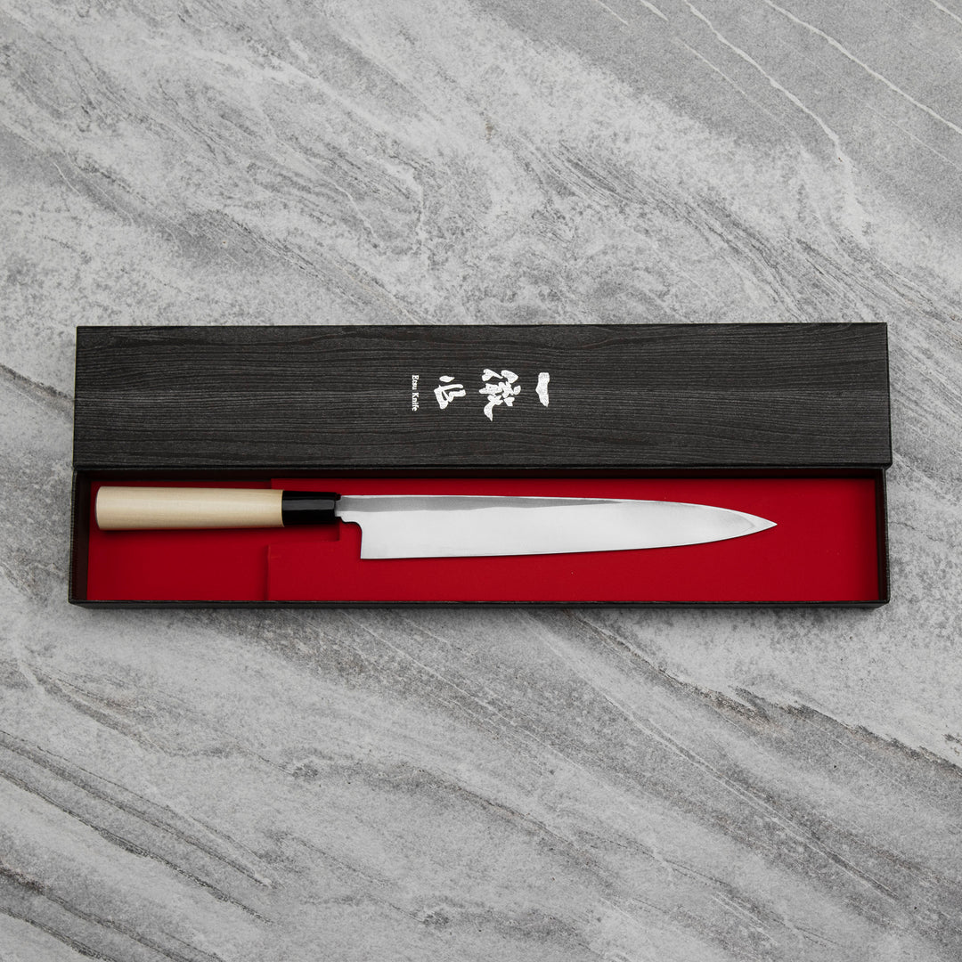 Yanagiba 24 cm Ittetsu Forge Black Shirogami#2 Left Handed