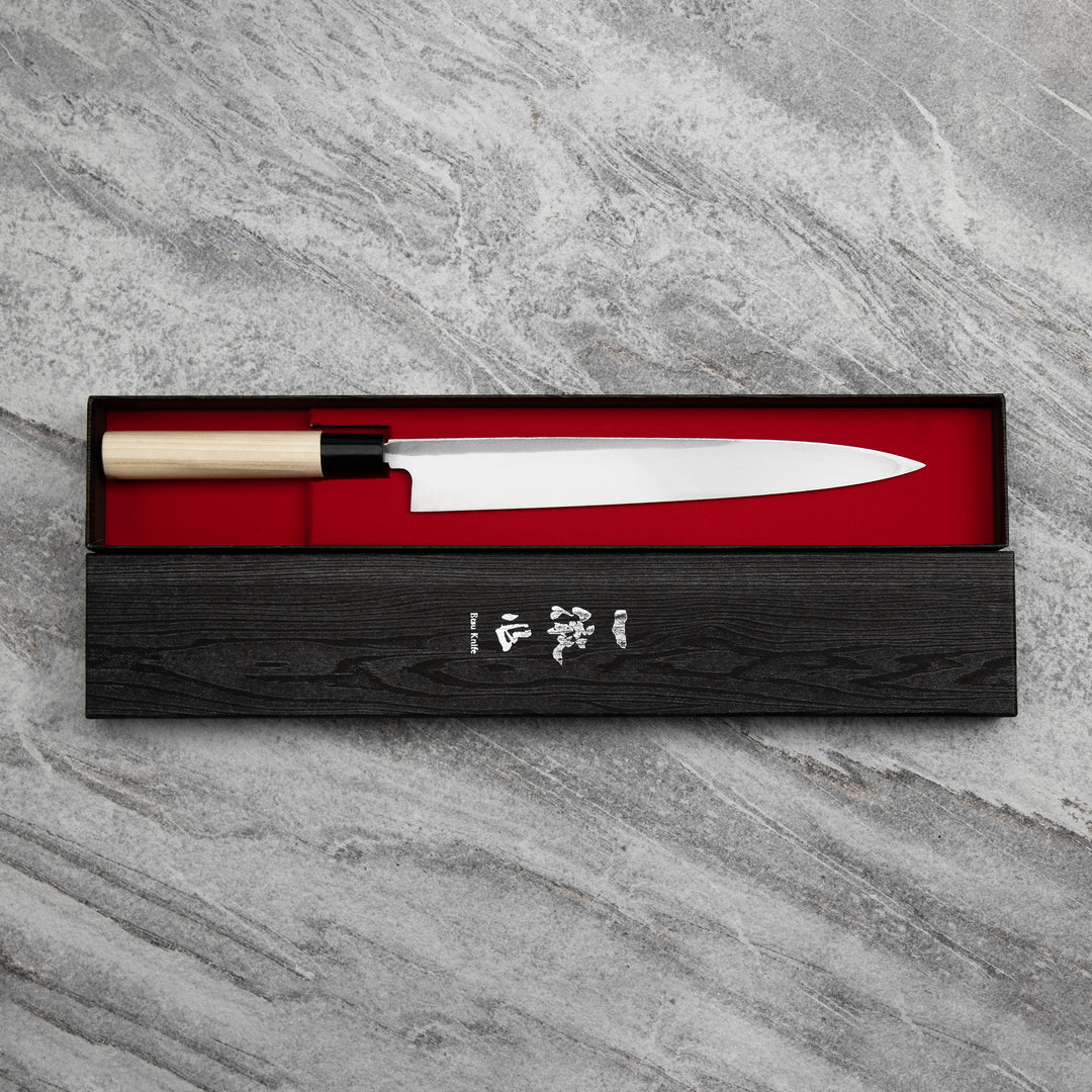 Yanagiba 27 cm Ittetsu Forge Black Shirogami#2 Left Handed