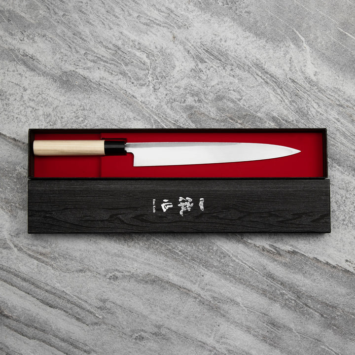 Yanagiba 27 cm Ittetsu Forge Black Shirogami#2 Left Handed
