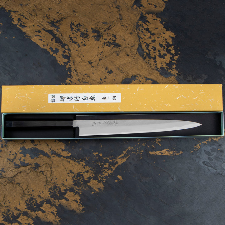 Yanagiba 27 cm Sakai Takayuki Byakko Shirogami#1/Iron