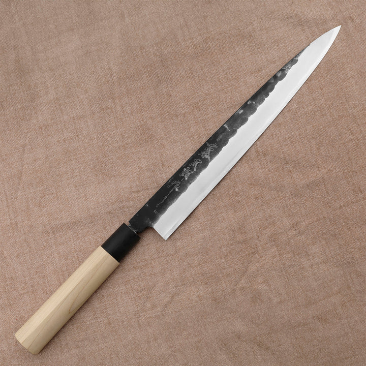Yanagiba 27 cm Tojiro Black Hammered Shirogami#2/Iron