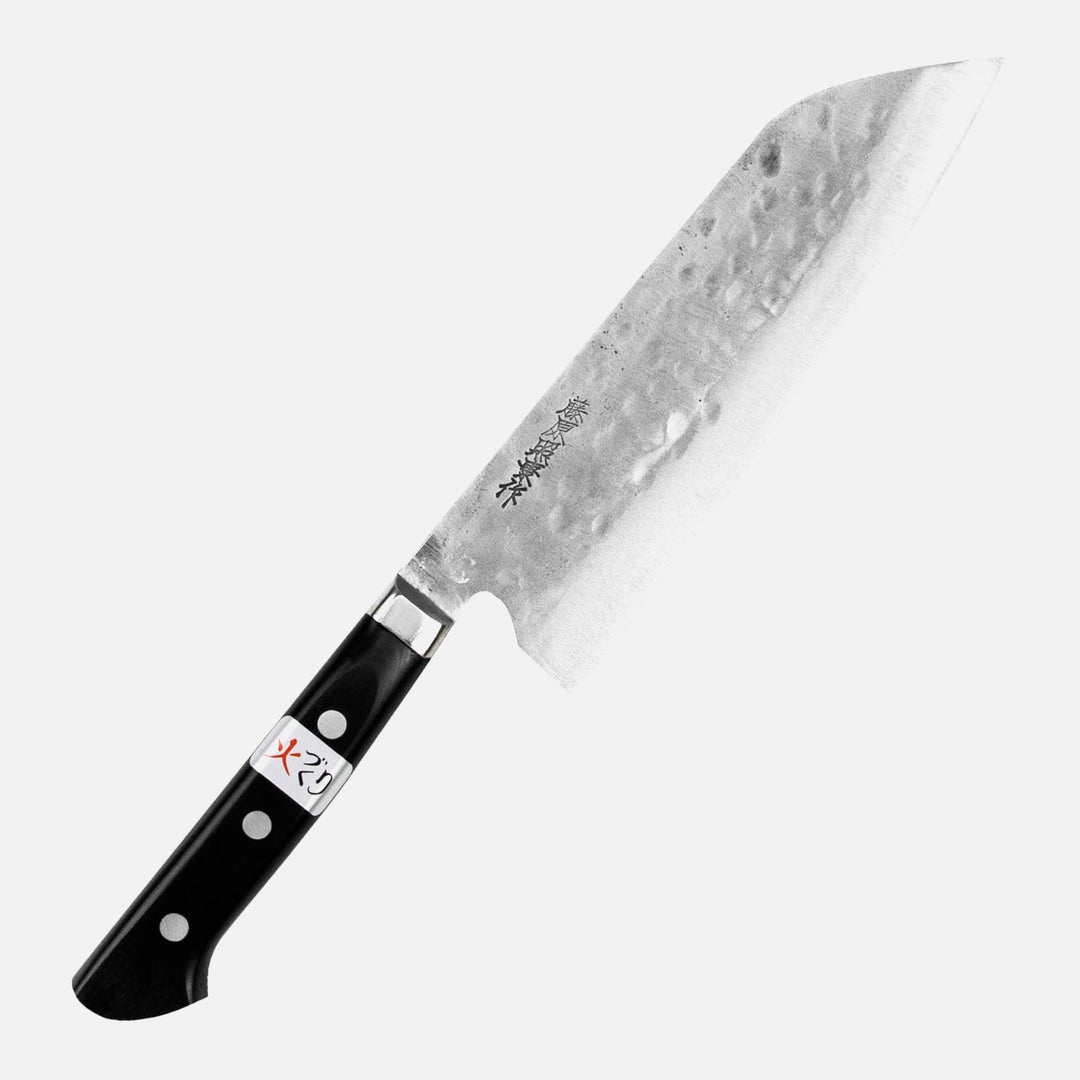 Santoku 17 cm Fujiwara Shirogami#1/SS Pakka