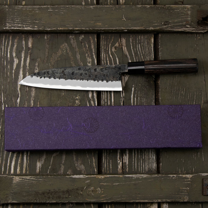 Gyuto 18 cm Motokyuuichi Hamono Shirogami#2 Hammered