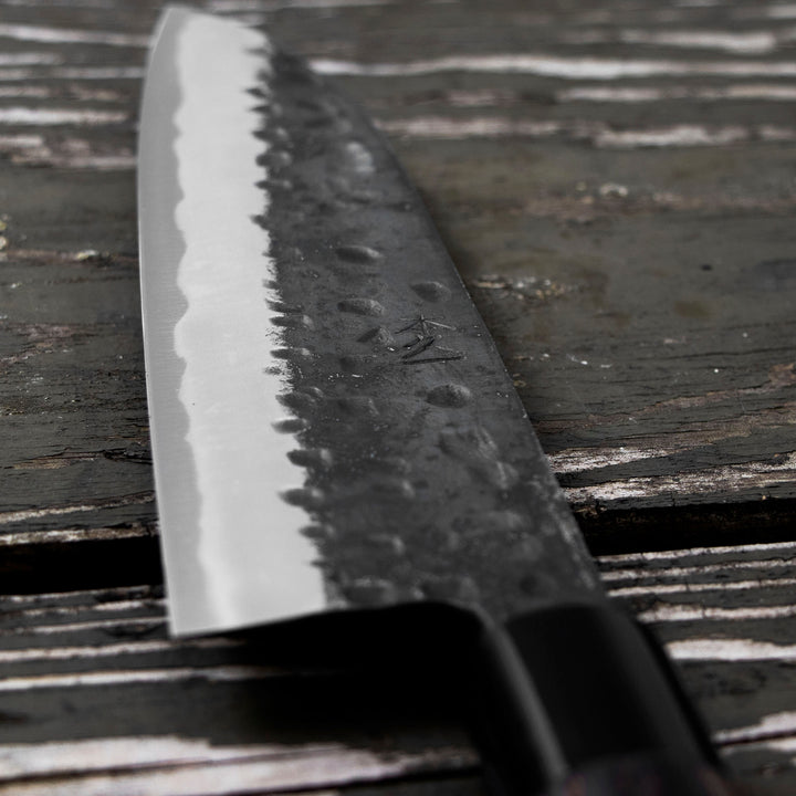 Gyuto 18 cm Motokyuuichi Hamono Shirogami#2 Hammered